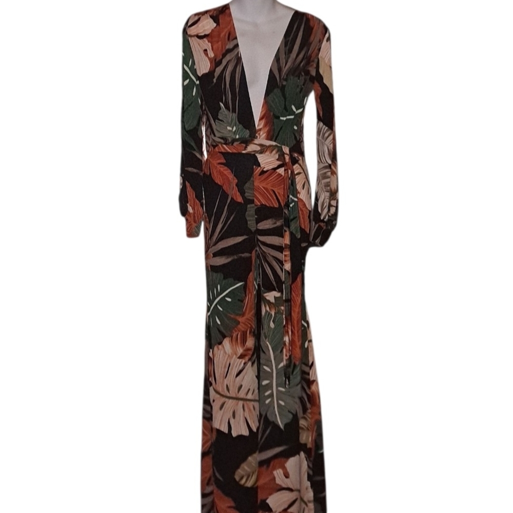 Tropical Print Jumpsuit